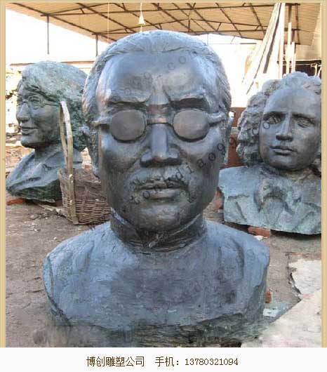 青銅人物肖像雕塑