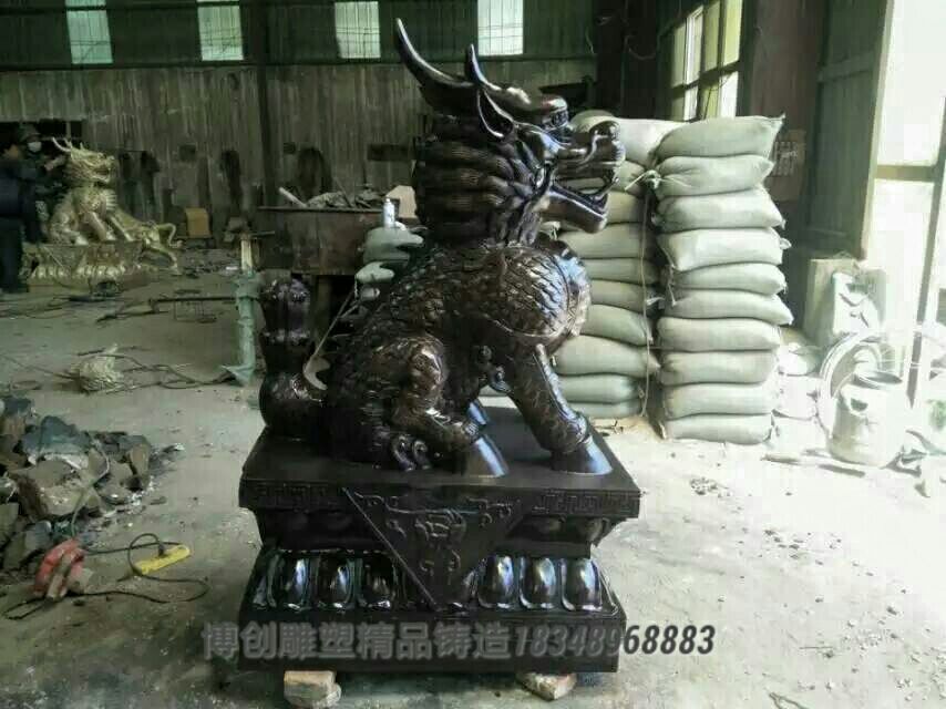 動物雕塑銅麒麟