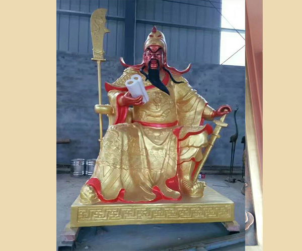 人物雕塑－關(guān)公夜讀春秋