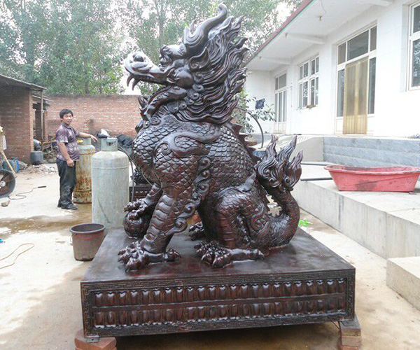 酒店辟邪銅麒麟