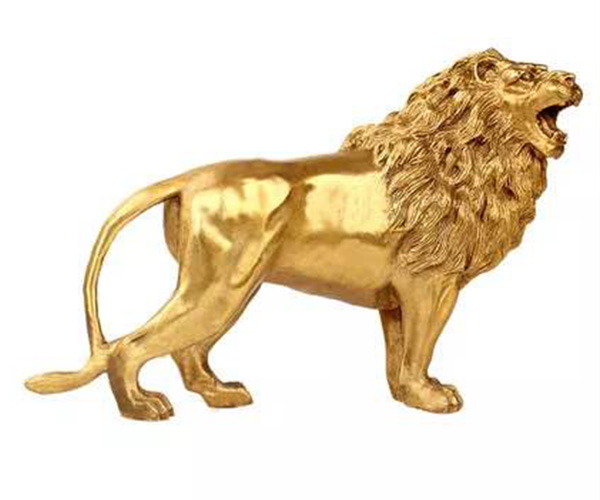 獅子鎏金鑄銅雕塑