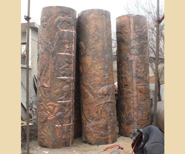鍛銅雕塑銅柱子