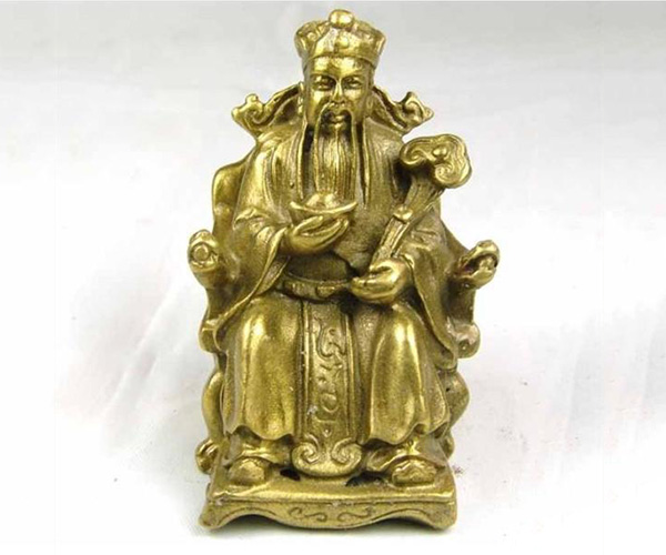 銅雕財神像圖片